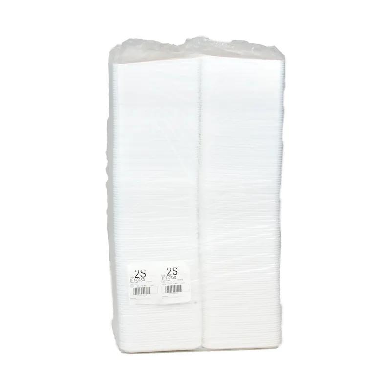 2S Supermarket Tray 8.2X5.7X0.65 IN 1 Compartment Polystyrene Foam White Rectangle 500/Case