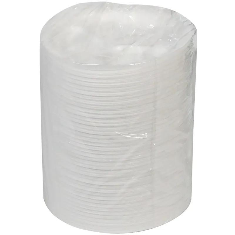 Plate 8.9X0.8 IN 3 Compartment Polystyrene Foam White Round 500/Case