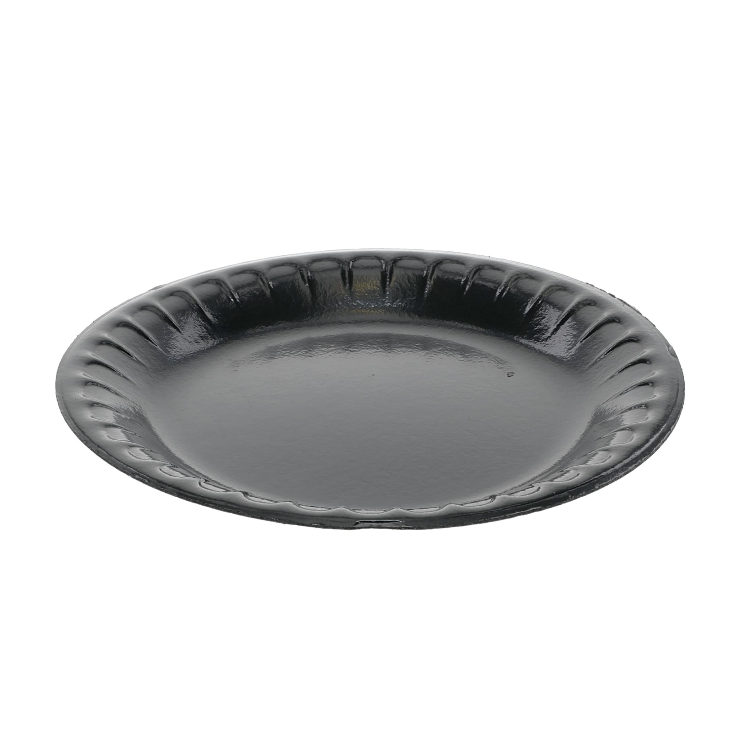 Plate 6X0.6 IN Polystyrene Foam Black Round Laminated 1000/Case