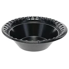 Bowl 12 OZ Polystyrene Foam Black Round Laminated 1000/Case
