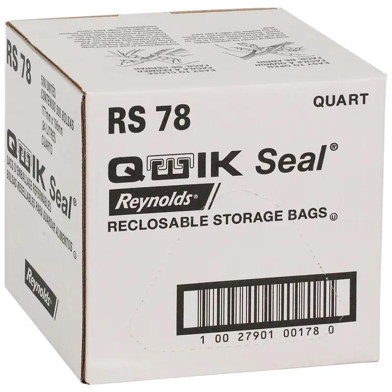 Bag 7X7.75 IN 1 QT Polyethylene (PE) Clear With Zip Seal Closure 500/Case