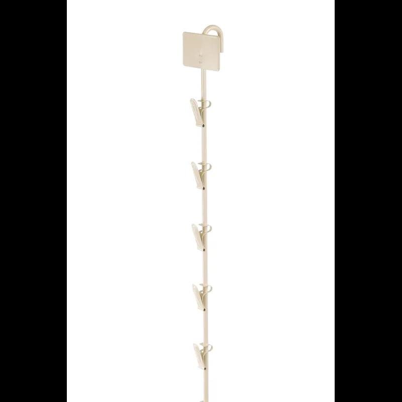 Merchandising Strip Metal Beige 6 Stations With 1.25X2.5IN Plate 1/Each