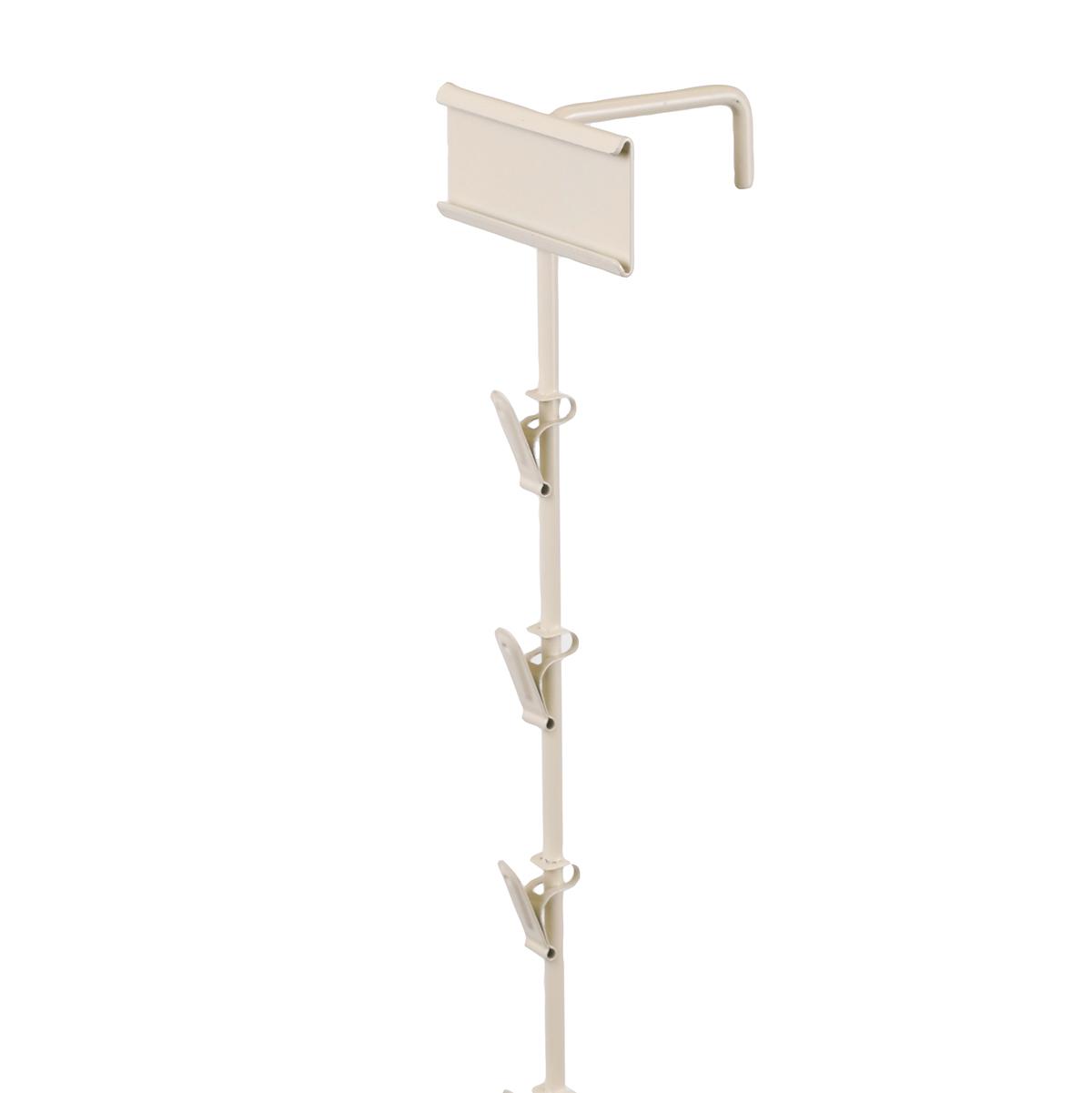 Merchandising Strip 31 IN Metal Beige Shelf-Top w/ Sign Channel 12 Stations 1/Each