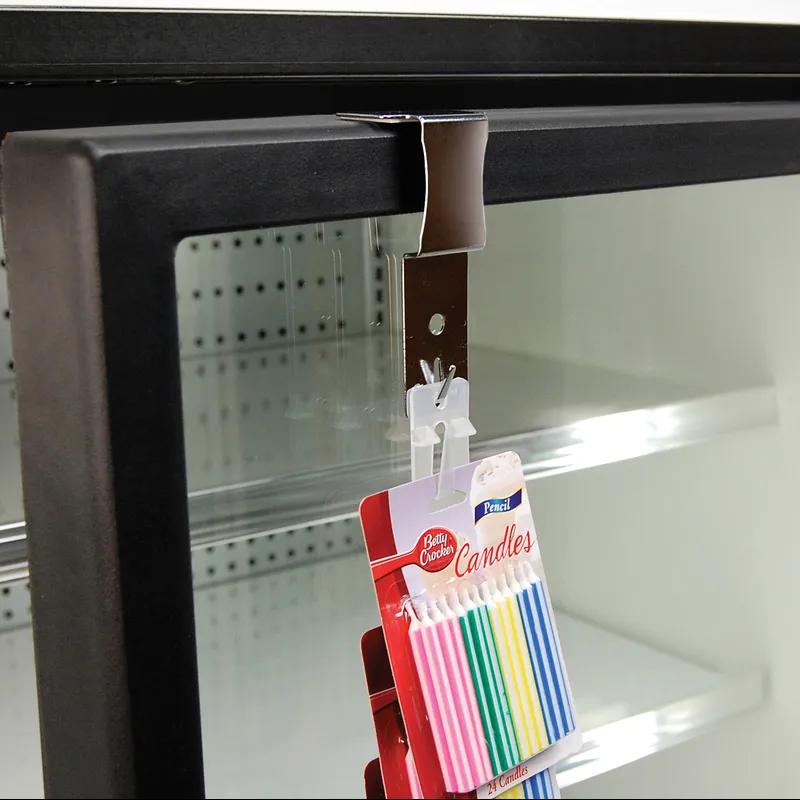 Merchandise Hangers Metal Chrome For Cooler Door Strip 1/Each