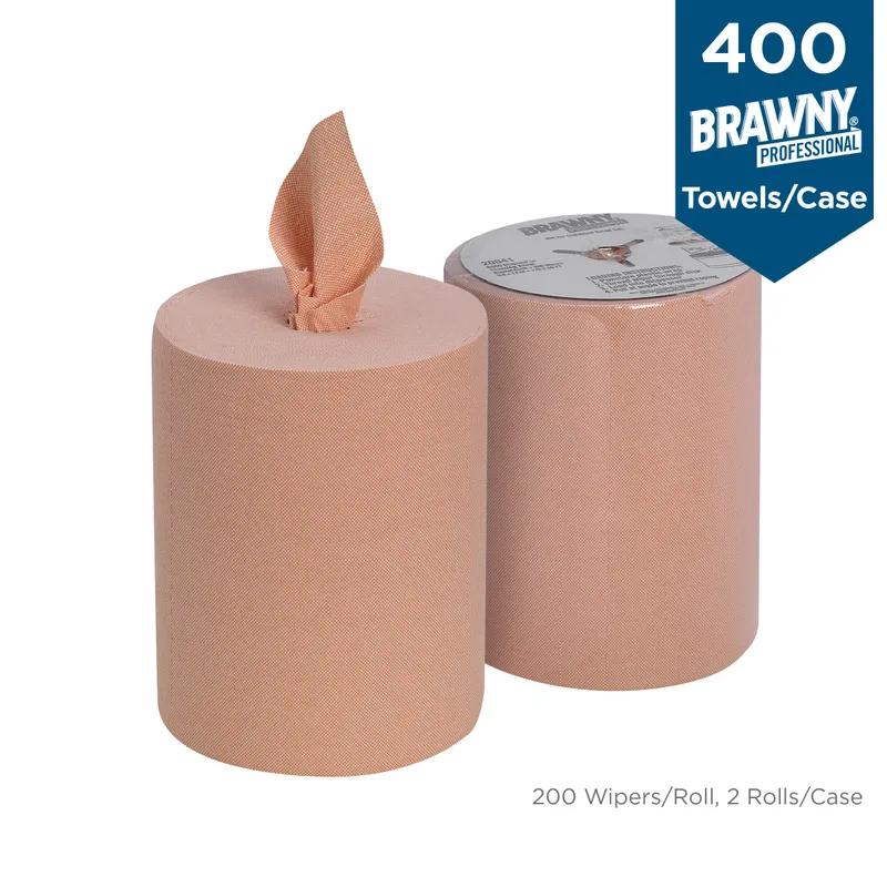 Brawny® Professional Cleaning Towel 13X9.9 IN 1 Orange Centerpull Refill Disposable All Purp 200 Sheets/Roll