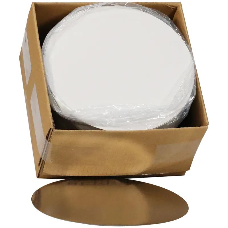 Lid 9.3X9.1 IN Paperboard White Silver Round For Container 300/Case