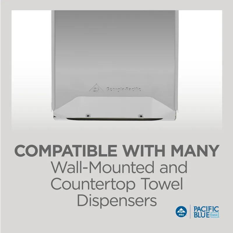 Pacific Blue Basic Folded Paper Towel 9.4X9.2 IN 1PLY White 1/2 Fold 250 Count/Pack 16 Packs/Case 4000 Count/Case