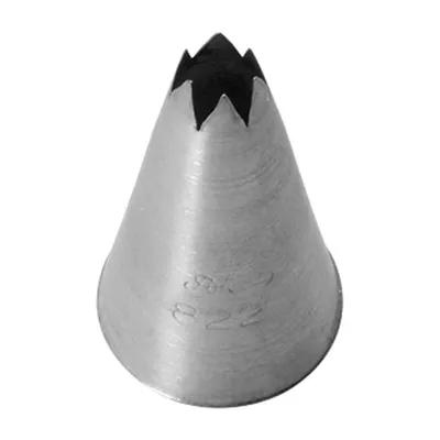 #822 Large Star Piping Tip Metal Silver 2/Pack