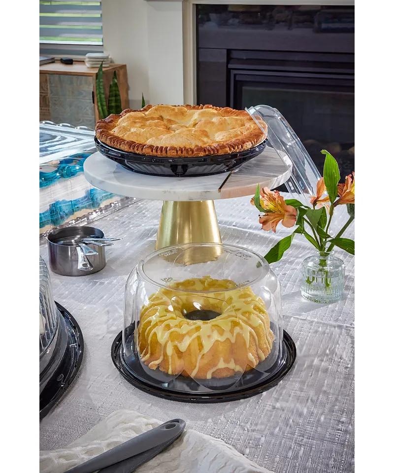 Lid High Dome 7.75X3.1 IN 1 Compartment PET Clear Round For Cake Bakery Container Smooth Unhinged 200/Case