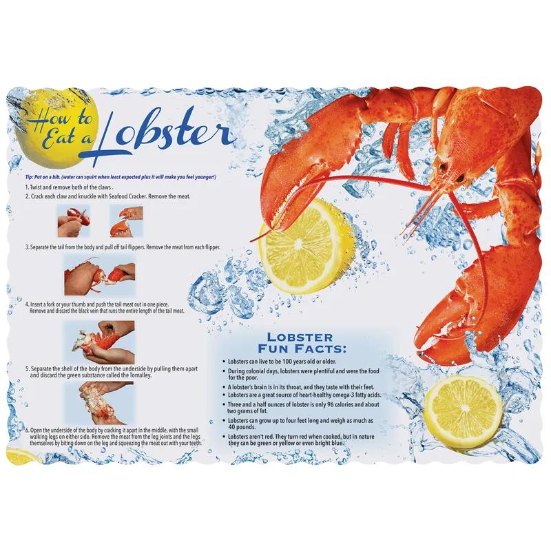 Placemat 9.75X14 IN Lobster Facts Paper 1000/Case