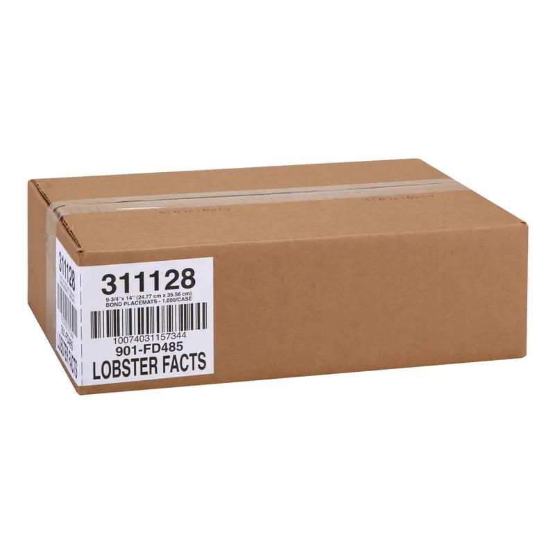 Placemat 9.75X14 IN Lobster Facts Paper 1000/Case