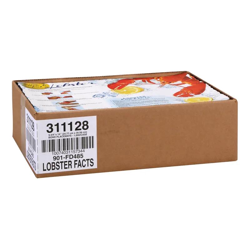 Placemat 9.75X14 IN Lobster Facts Paper 1000/Case