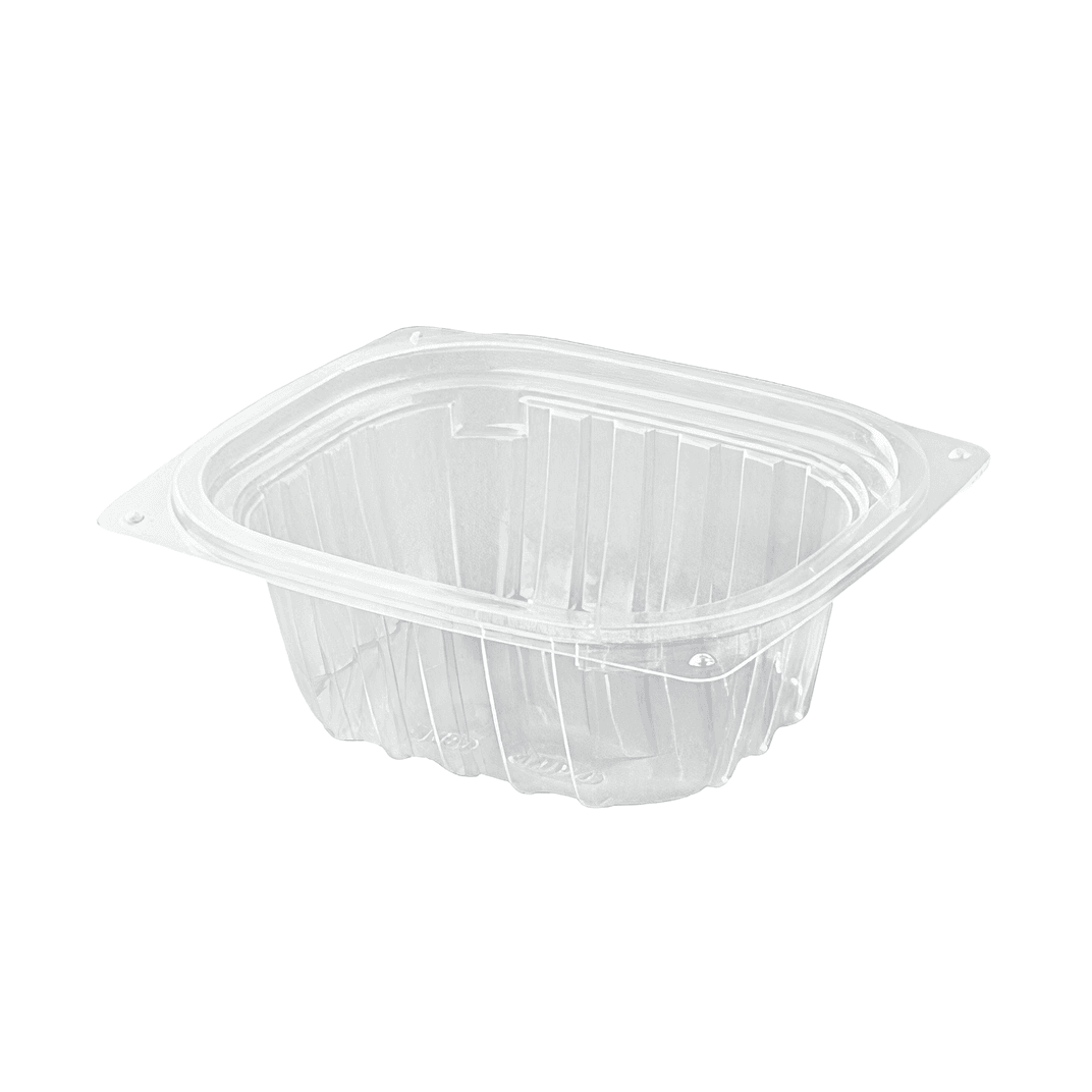 Dart® ClearPac® Deli Container Base & Lid Combo With Flat Lid 16 OZ OPS Clear Rectangle 250/Case