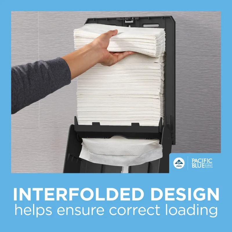 Pacific Blue Ultra™ Folded Paper Towel 10.2X10.8 IN 1PLY White 1/2 Fold 220 Sheets/Pack 10 Packs/Case 2200 Sheets/Case