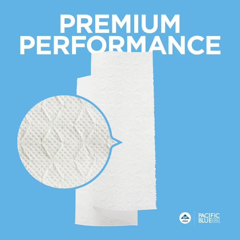 Pacific Blue Ultra™ Folded Paper Towel 10.2X10.8 IN 1PLY White 1/2 Fold 220 Sheets/Pack 10 Packs/Case 2200 Sheets/Case