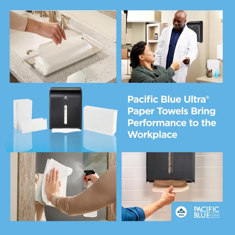 Pacific Blue Ultra™ Folded Paper Towel 10.2X10.8 IN 1PLY White 1/2 Fold 220 Sheets/Pack 10 Packs/Case 2200 Sheets/Case