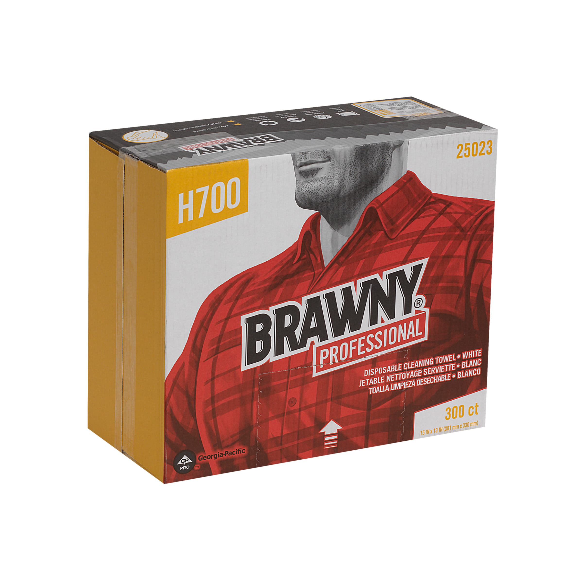 Brawny® Professional 15X13 IN Heavy Duty 1 White Disposable Flat Pack 300/Case