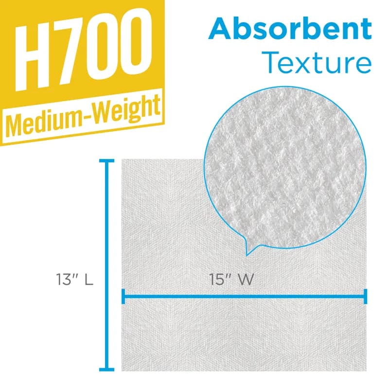 Brawny® Professional 15X13 IN Heavy Duty 1 White Disposable Flat Pack 300/Case