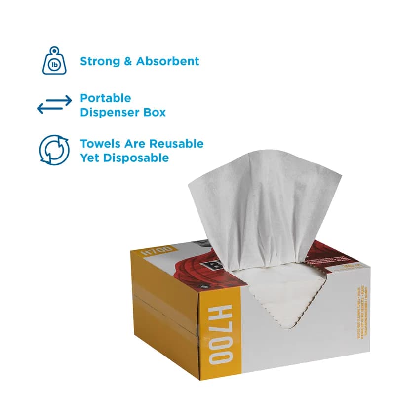 Brawny® Professional 15X13 IN Heavy Duty 1 White Disposable Flat Pack 300/Case