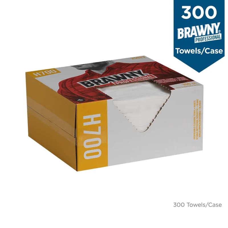 Brawny® Professional 15X13 IN Heavy Duty 1 White Disposable Flat Pack 300/Case