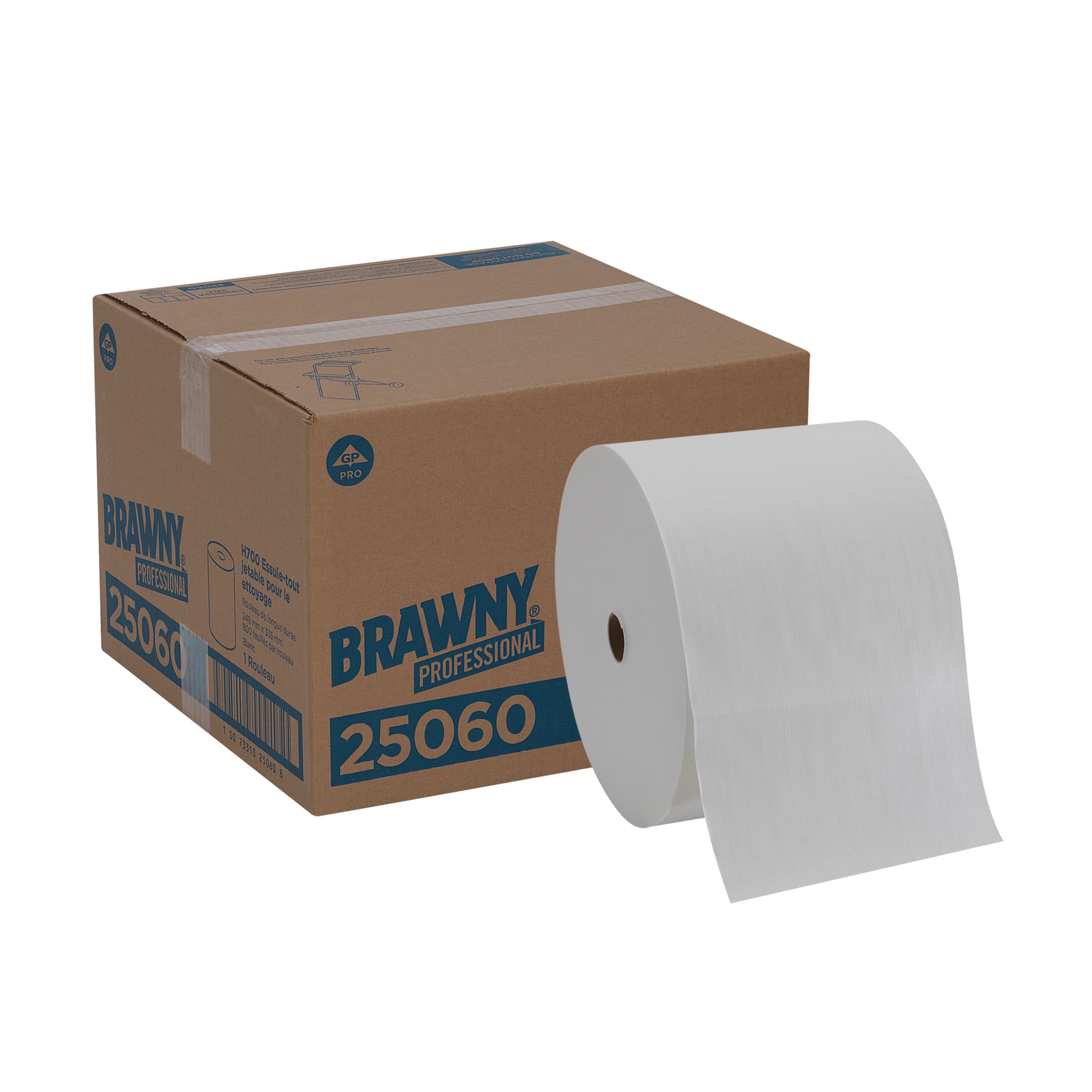 Brawny® Professional Cleaning Towel Unfolded: 13.25X10 IN Medium 1 White 800 Sheets/Roll 1 Rolls/Case 800 Sheets/Case