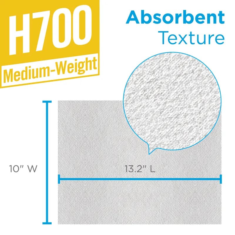 Brawny® Professional Cleaning Towel Unfolded: 13.25X10 IN Medium 1 White 800 Sheets/Roll 1 Rolls/Case 800 Sheets/Case