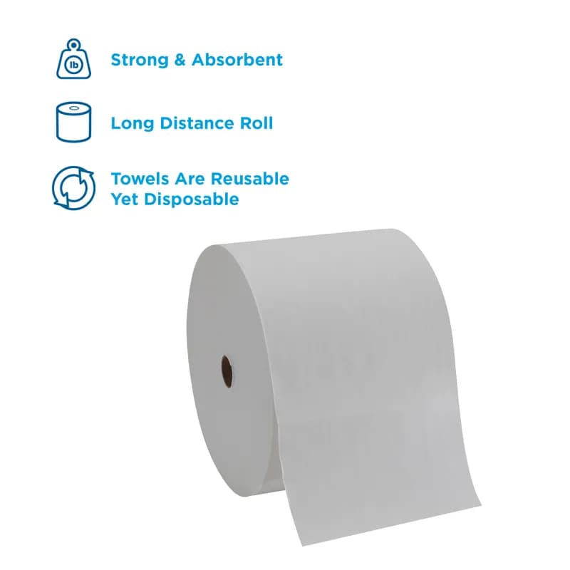 Brawny® Professional Cleaning Towel Unfolded: 13.25X10 IN Medium 1 White 800 Sheets/Roll 1 Rolls/Case 800 Sheets/Case