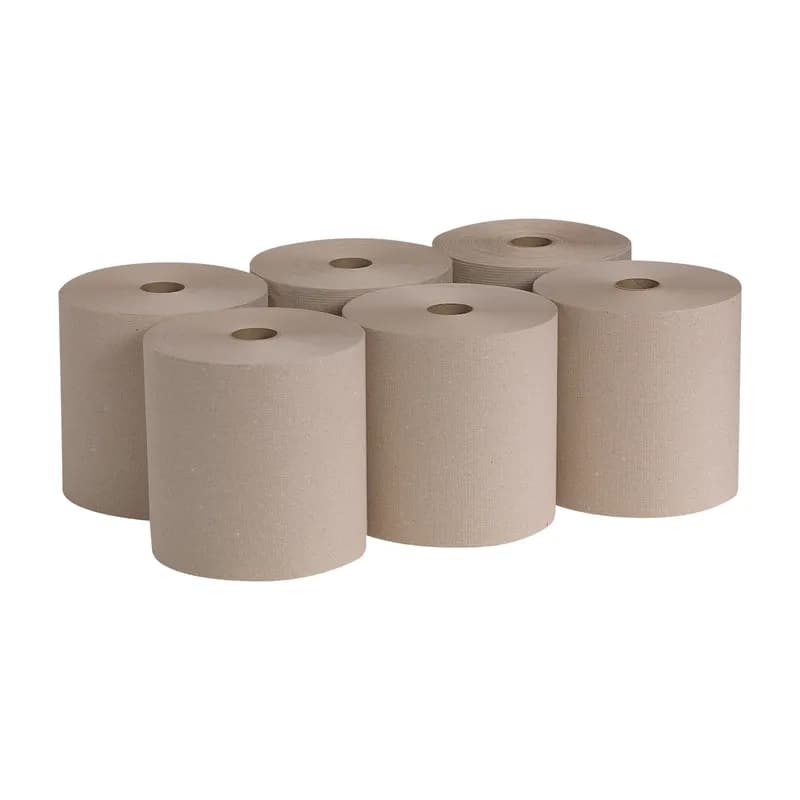 Pacific Blue Basic Roll Paper Towel 7.8X7.875 IN 800 FT 1PLY Kraft Standard Roll EPA Indicator 6/Case
