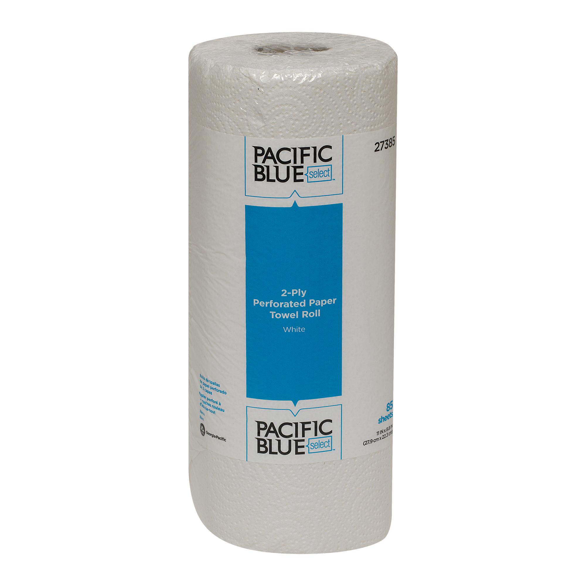 Pacific Blue Select Household & Kitchen Roll Paper Towel 8.8X11 IN 2PLY White 85 Sheets/Roll 30 Rolls/Case
