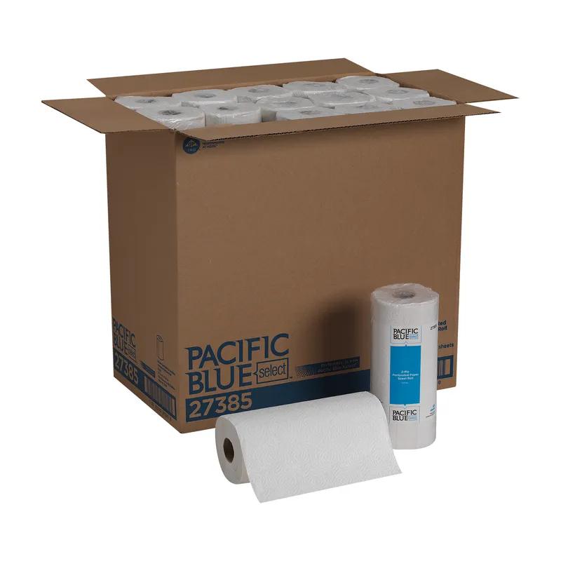 Pacific Blue Select Household & Kitchen Roll Paper Towel 8.8X11 IN 2PLY White 85 Sheets/Roll 30 Rolls/Case