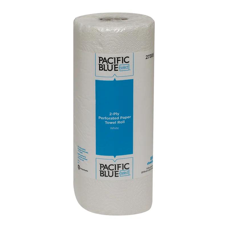 Pacific Blue Select Household & Kitchen Roll Paper Towel 8.8X11 IN 2PLY White 85 Sheets/Roll 30 Rolls/Case