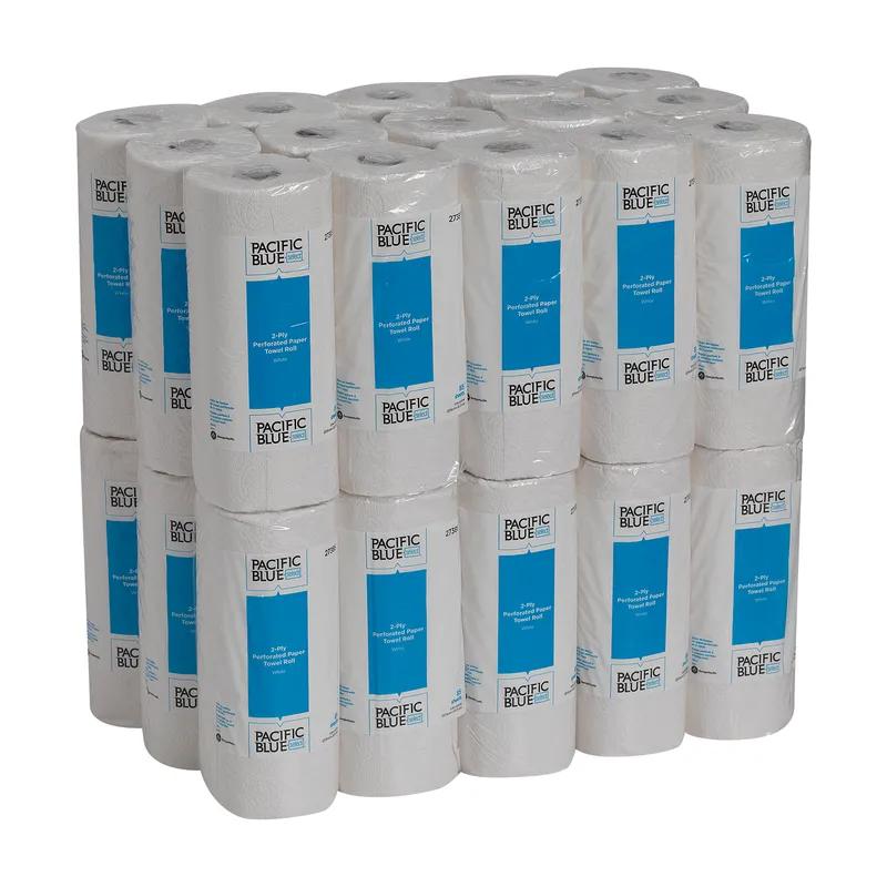 Pacific Blue Select Household & Kitchen Roll Paper Towel 8.8X11 IN 2PLY White 85 Sheets/Roll 30 Rolls/Case