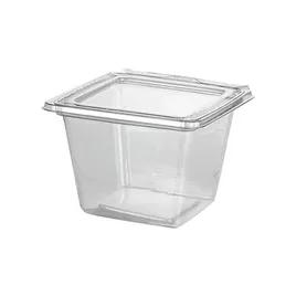 Fresh N' Sealed® Bowl & Lid Combo With Flat Lid 16 OZ PET Clear Square Hinged 240/Case