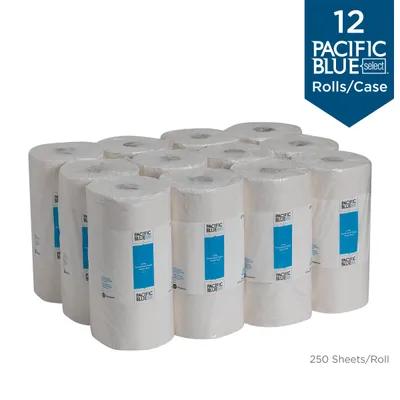 Pacific Blue Select Household Folded Paper Towel Jumbo 9X11 IN 2PLY White 250 Sheets/Pack 12 Packs/Case 3000 Sheets/Case