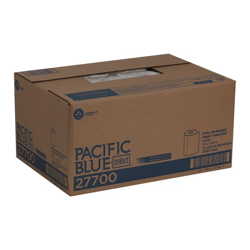 Pacific Blue Select Household & Kitchen Folded Paper Towel Jumbo 8.8X11.5 IN 2PLY White 250 Sheets/Pack 12 Packs/Case