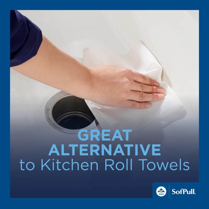 Sofpull® Roll Paper Towel 14.8X7.8 IN 1PLY White Centerpull 225 Sheets/Roll 8 Rolls/Case 1800 Sheets/Case