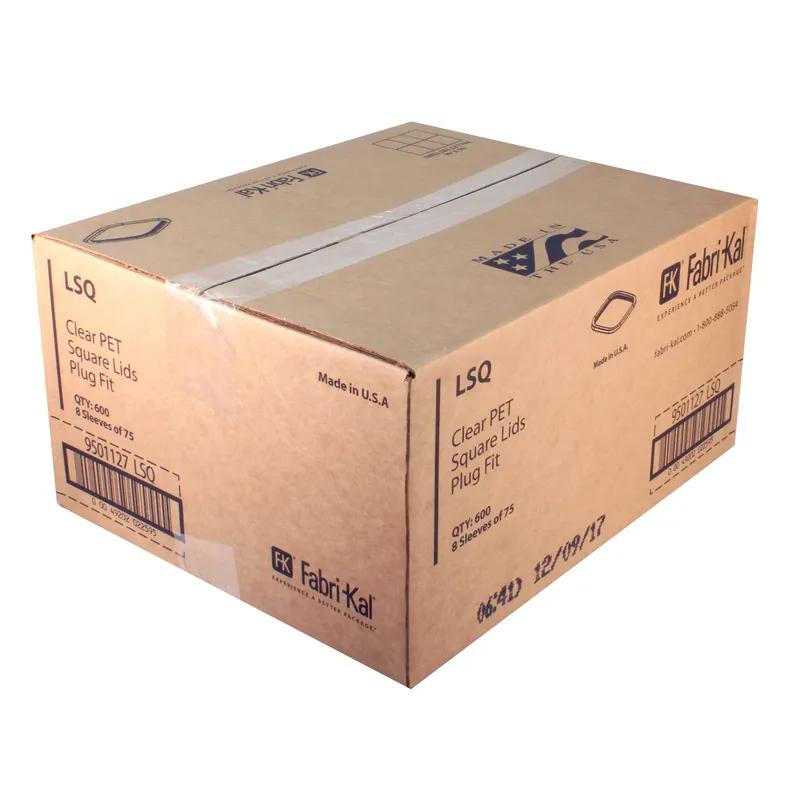 Lid Flat 4.7X4.7X0.4 IN RPET Clear Square For Container 600/Case