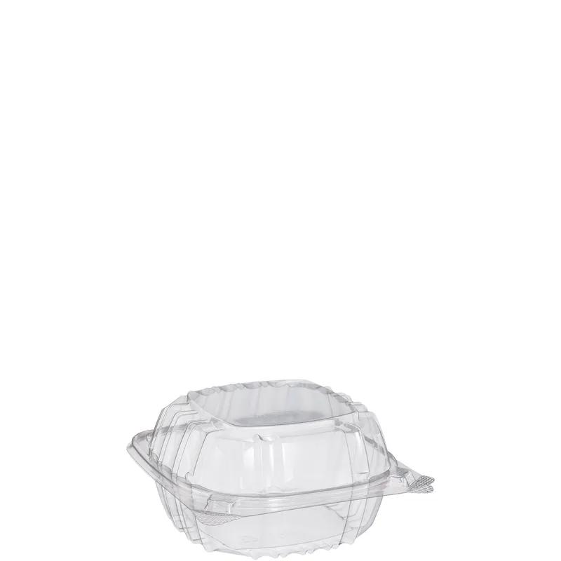Dart® ClearSeal® Take-Out Container Hinged 5.96X5.86X3.11 IN OPS Clear Square 125 Count/Pack 4 Packs/Case 500 Count/Case