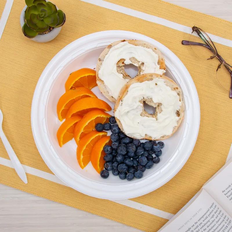 Dart® Famous Service® Plate 9 IN PS White Round 125 Count/Pack 4 Packs/Case 500 Count/Case