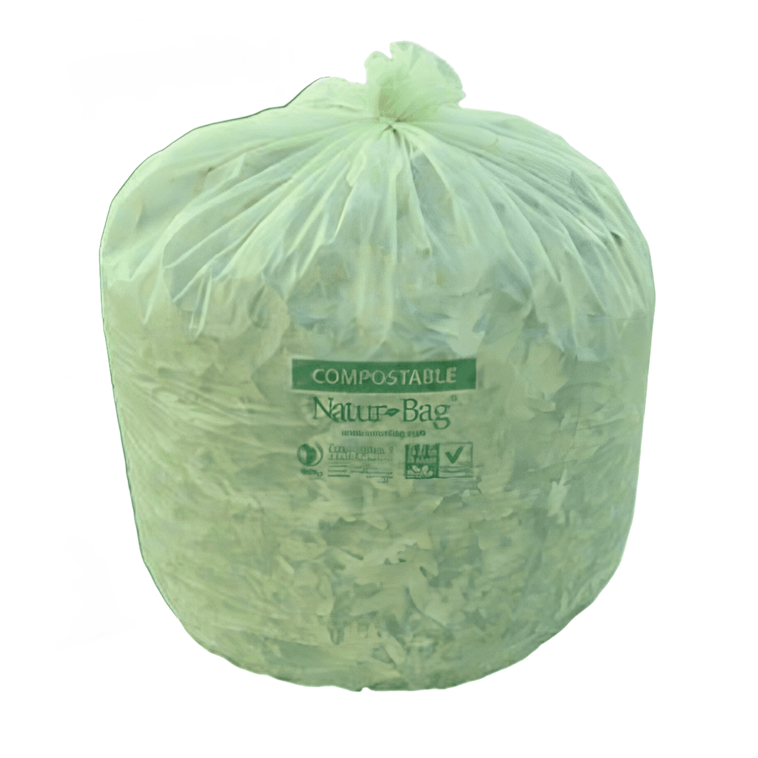Compostable Liner 28X44 IN 23 GAL Green Plastic 0.9MIL 200/Case