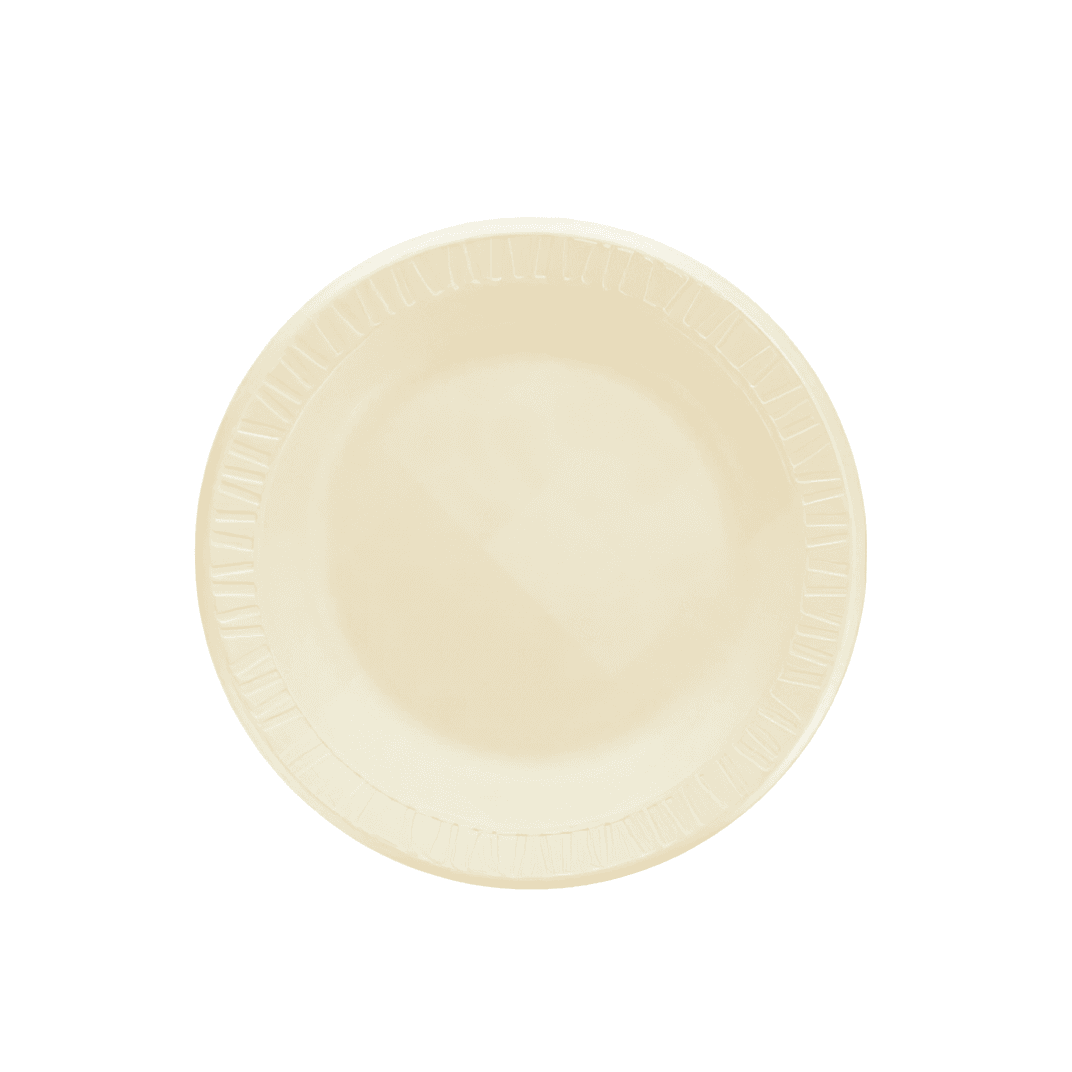 Dart® Quiet Classic® Plate 7 IN Polystyrene Foam Gold Round Laminated 1000/Case