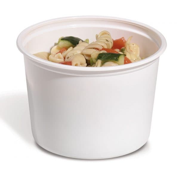 HomeFresh® Deli Container Base 16 OZ PP White Round Leak Resistant 500/Case