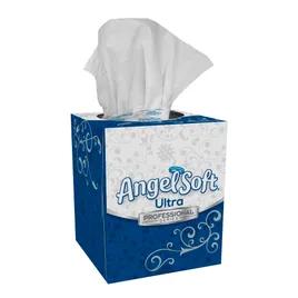 Angel Soft Ultra Professional® Facial Tissue 2PLY Tissue Paper White 1/2 Fold Cube Box 96 Sheets/Pack 36 Packs/Case