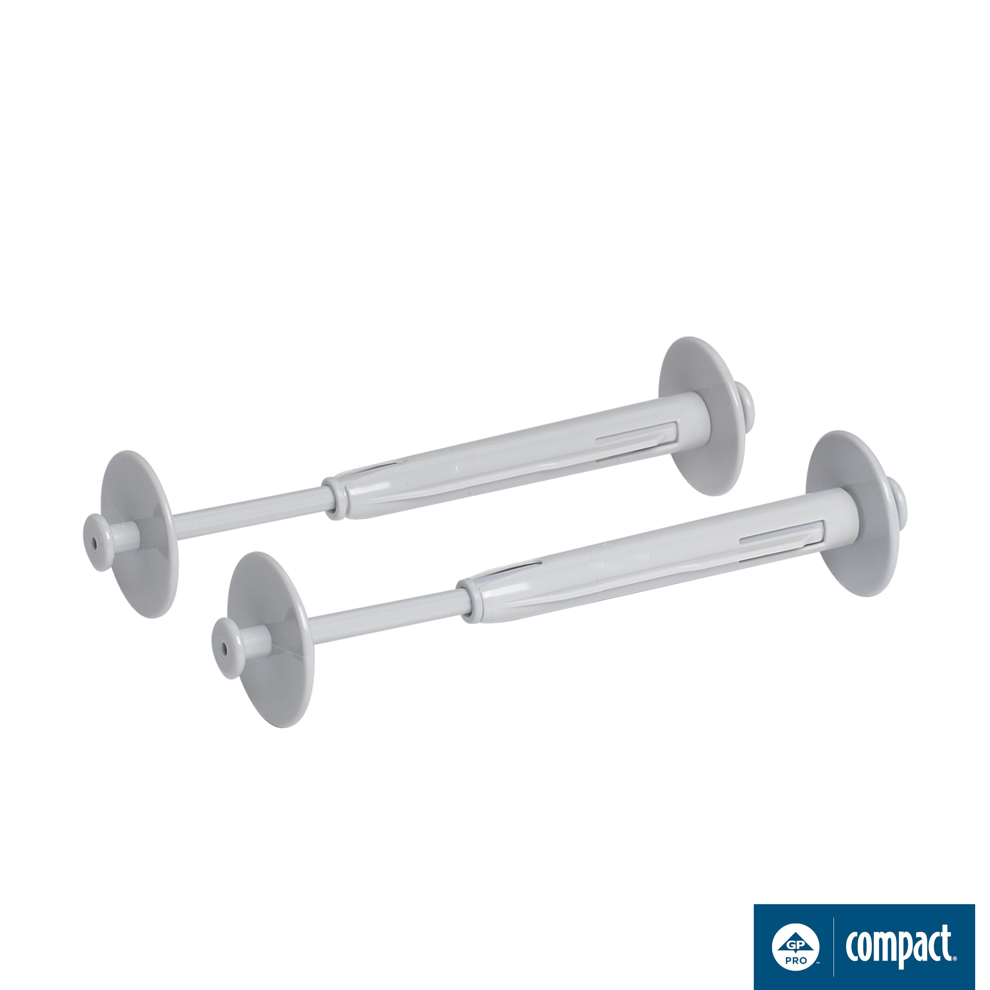 Compact® Toilet Paper Dispenser Adapter Spindle Plastic Gray Coreless Spring Loaded 2 Count/Pack