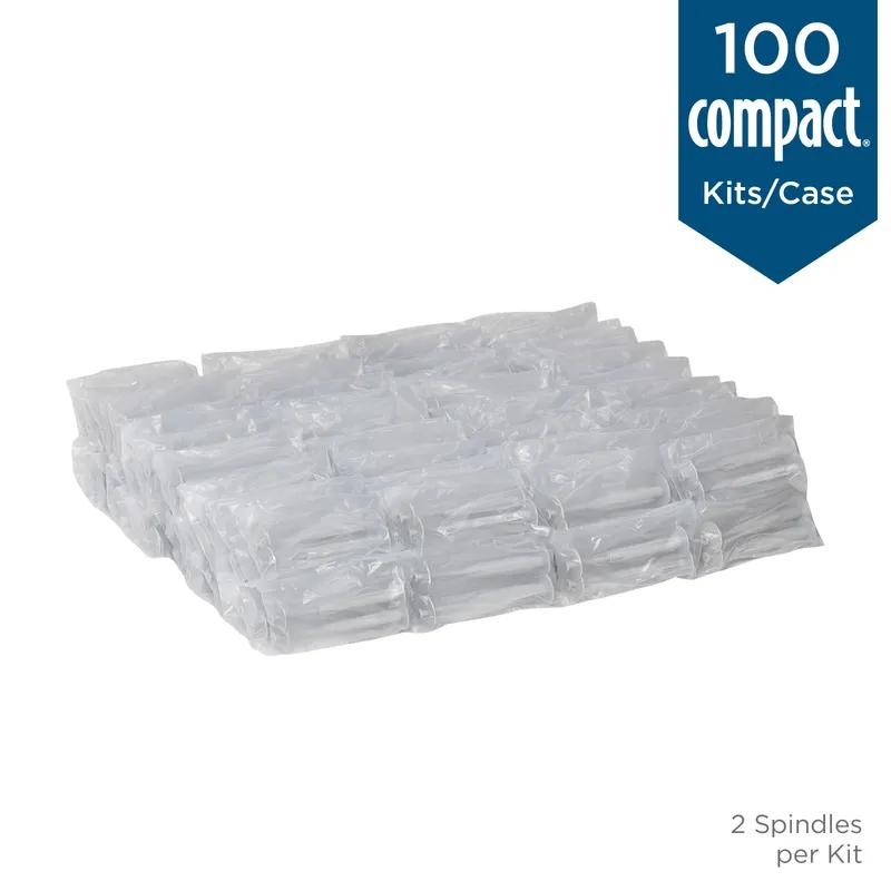 Compact® Toilet Paper Dispenser Adapter Spindle Plastic Gray Coreless Spring Loaded 2 Count/Pack