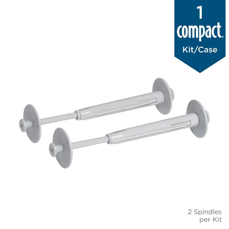 Compact® Toilet Paper Dispenser Adapter Spindle Plastic Gray Coreless Spring Loaded 2 Count/Pack