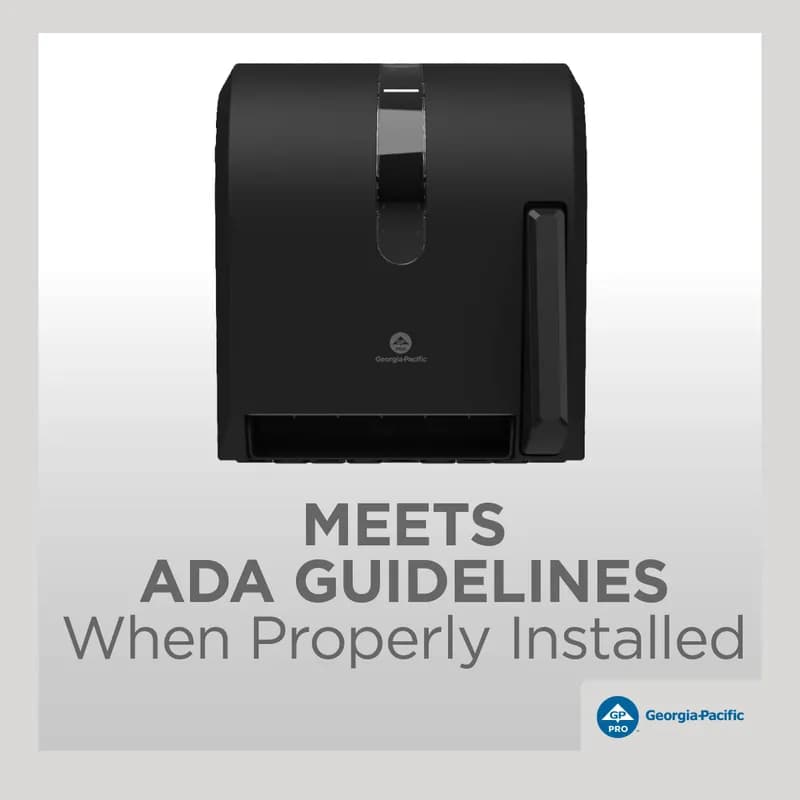 Georgia-Pacific Pro® Paper Towel Dispenser Universal 10.6X12.5 IN Wall Mount Black Push Paddle 1/Each