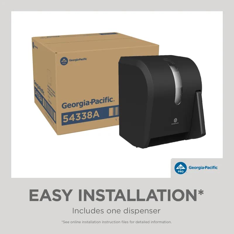 Georgia-Pacific Pro® Paper Towel Dispenser Universal 10.6X12.5 IN Wall Mount Black Push Paddle 1/Each