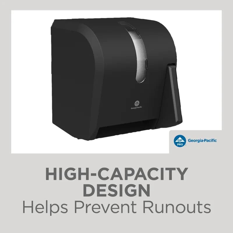 Georgia-Pacific Pro® Paper Towel Dispenser Universal 10.6X12.5 IN Wall Mount Black Push Paddle 1/Each