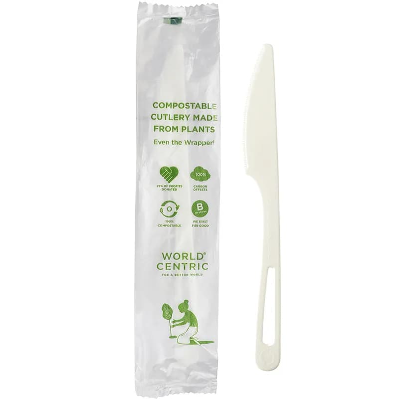 Knife 6.7 IN PS White Individually Wrapped 750/Case